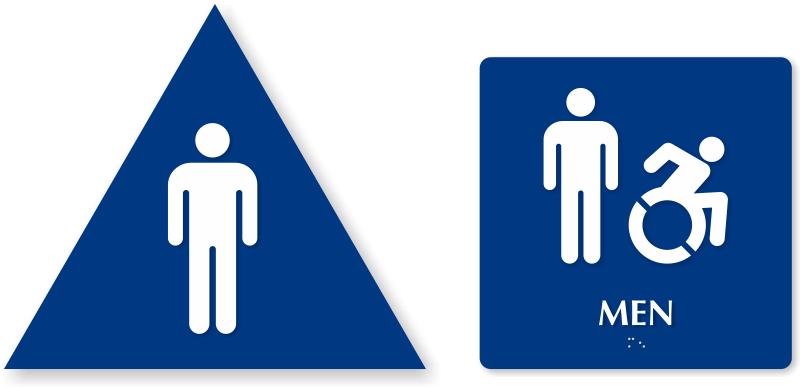 Men Bathroom Signs Accessibility PNG image