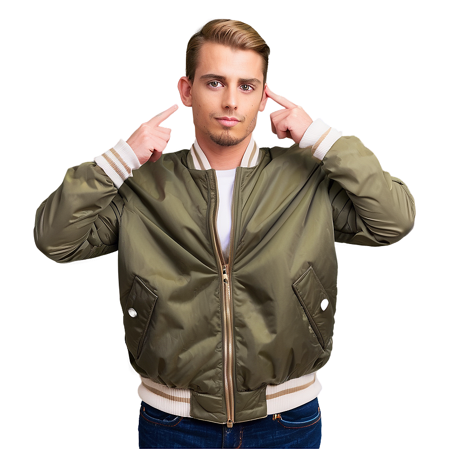 Men's Bomber Jacket Fashion Png Pmx PNG image