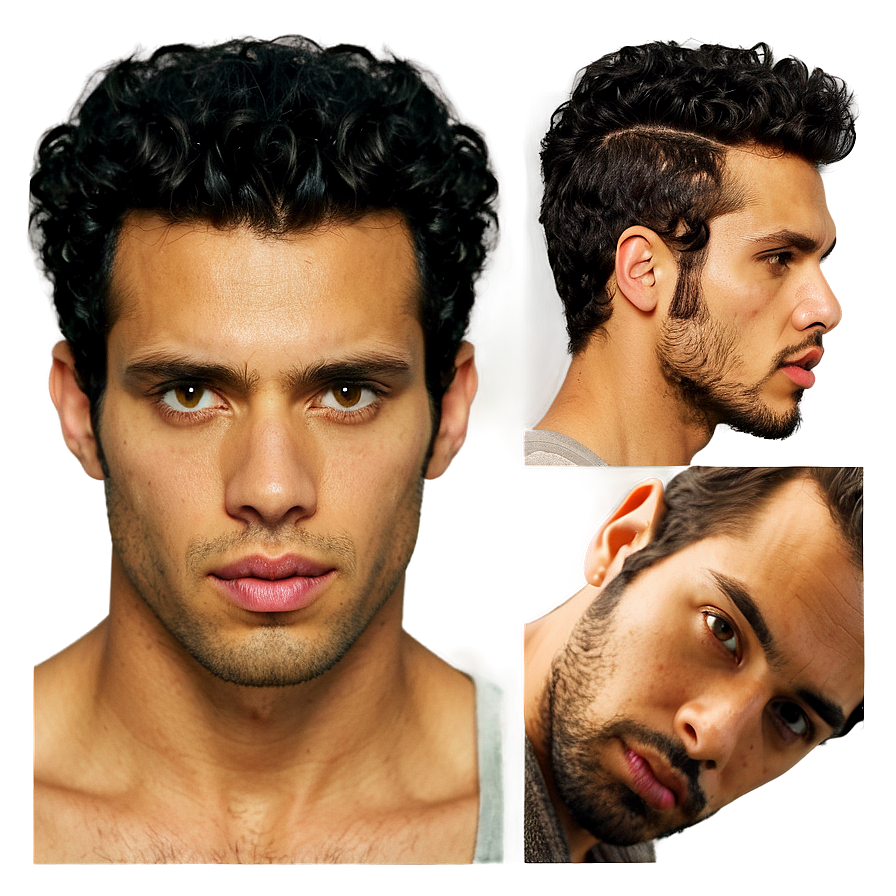 Men's Perm Hair Png Dvd57 PNG image