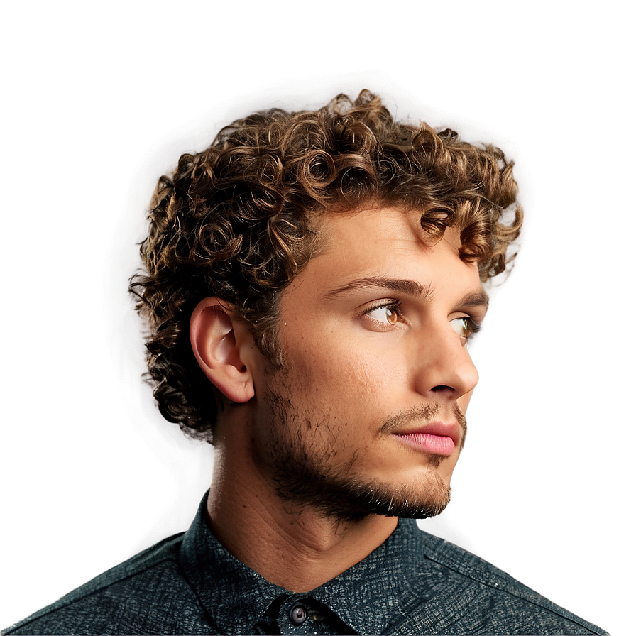 Men's Perm Hairstyle Png Gyl97 PNG image