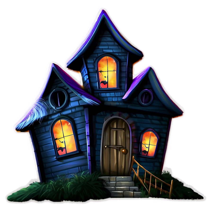 Menacing Haunted House Png 06252024 PNG image