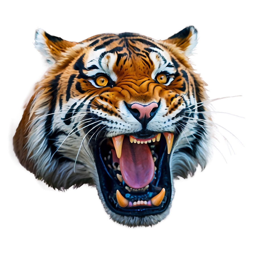 Menacing Tiger Growl Png Prg PNG image