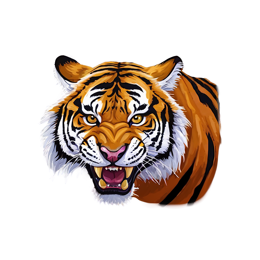 Menacing Tiger Growl Png Xhu75 PNG image