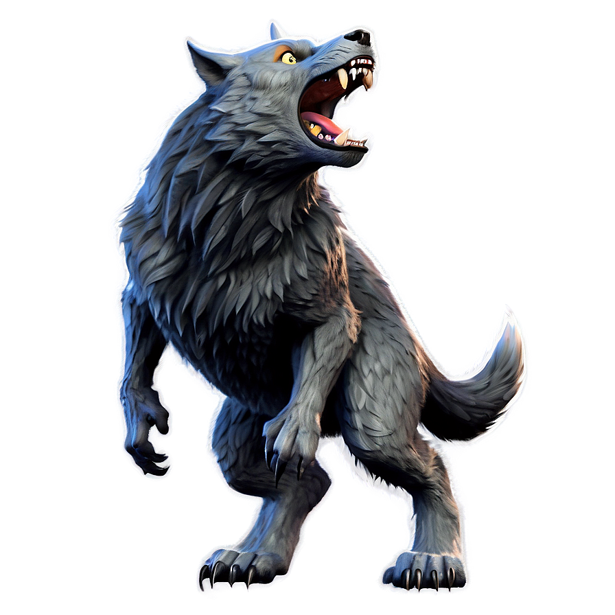 Menacing Werewolf Howl Png 05062024 PNG image