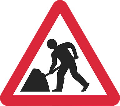 Menat Work Road Sign PNG image