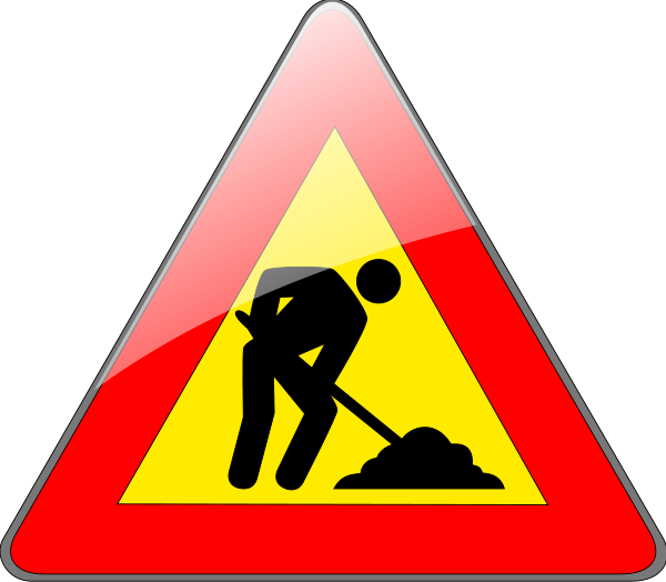 Menat Work Sign Graphic PNG image