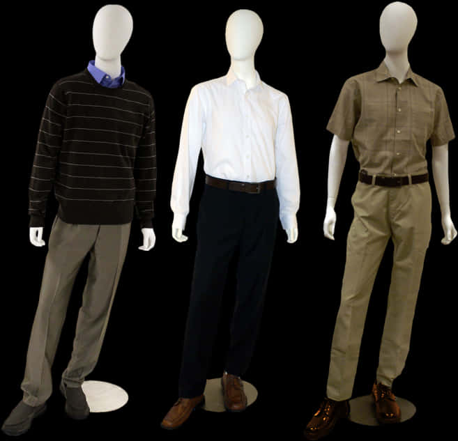 Mens_ Casual_and_ Semi Formal_ Attire_ Display PNG image