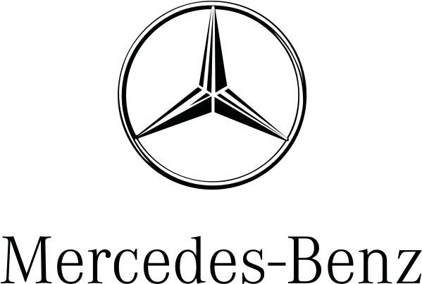 Mercedes Benz Logo Blackand White PNG image