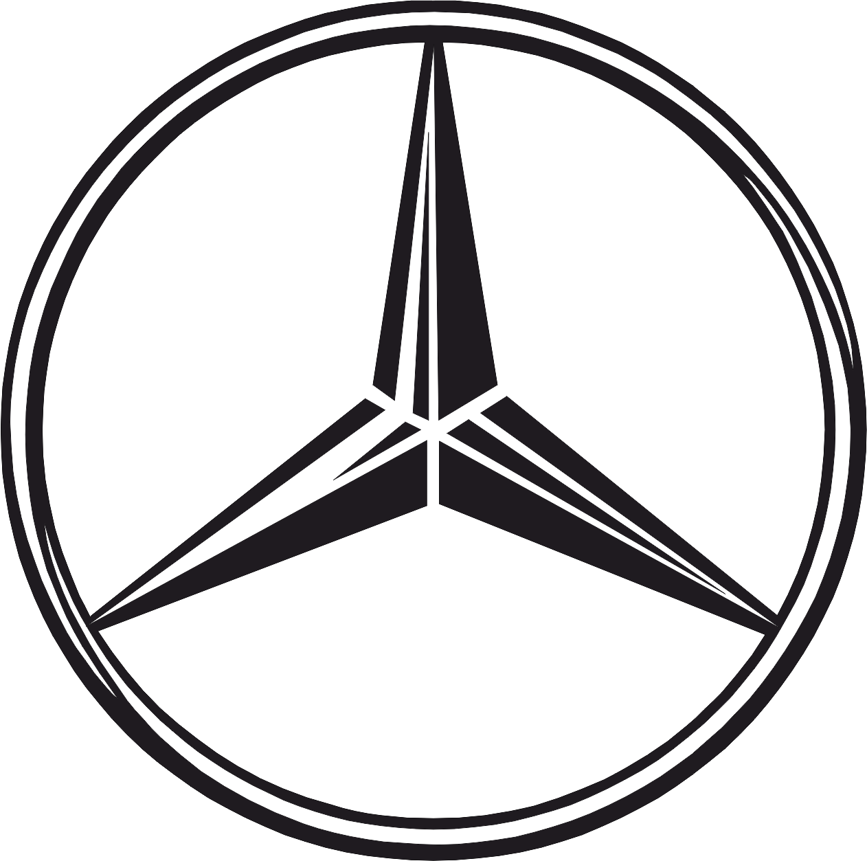 Mercedes Benz Logo Silhouette PNG image
