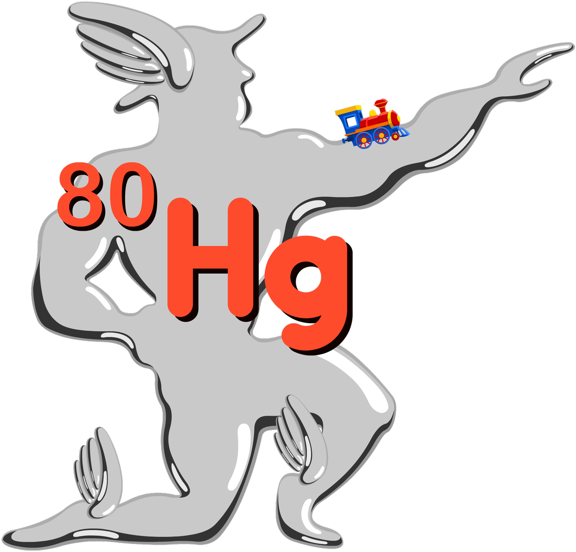 Mercury Element80 Hg Cartoon Train PNG image