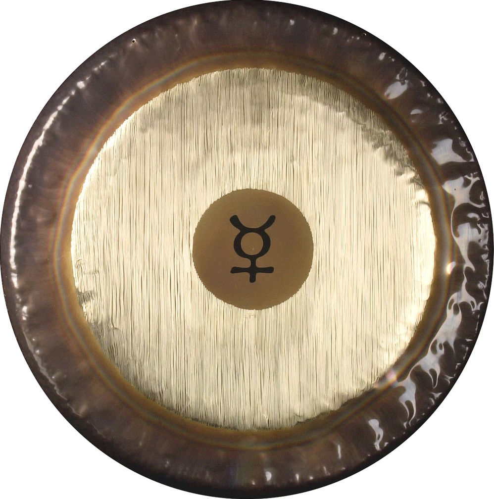 Mercury Symbol Golden Plate PNG image