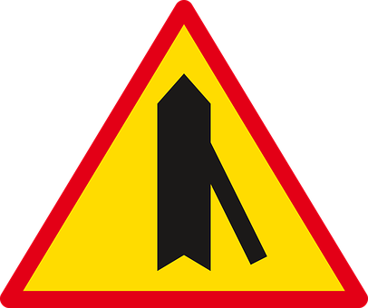 Merge Lane Traffic Sign PNG image