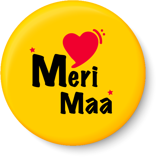 Meri Maa Love Button Badge PNG image