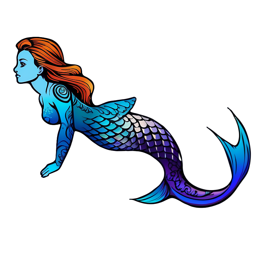 Mermaid Tattoo Png Ljh18 PNG image