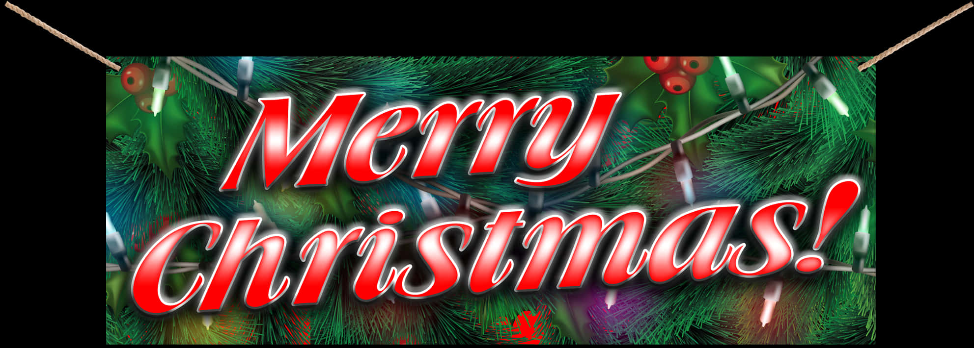 Merry Christmas Banner Image PNG image