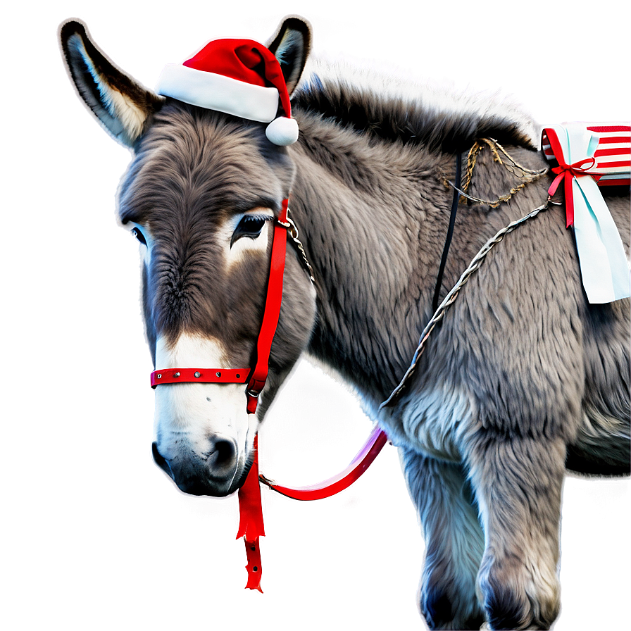 Merry Christmas Donkey Png 05232024 PNG image