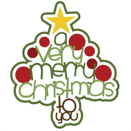 Merry Christmas Tree Clipart PNG image