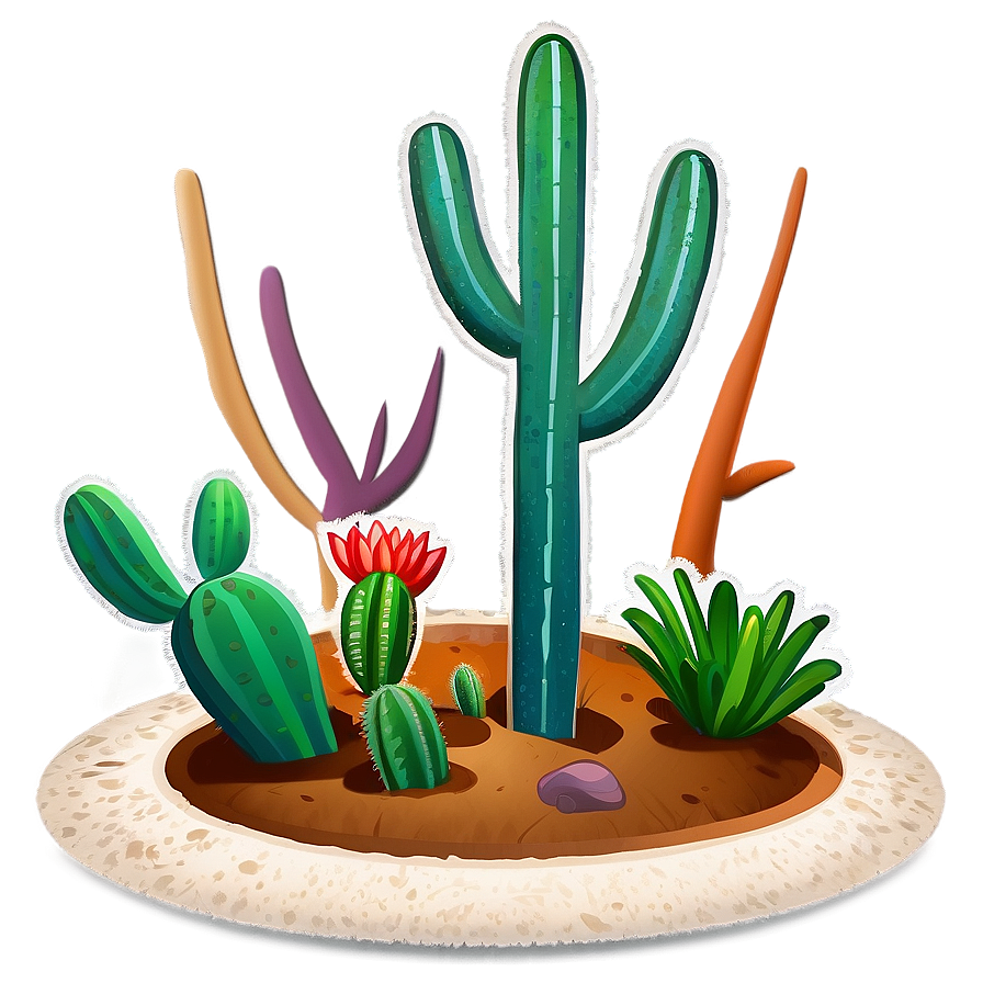 Mesa With Cacti Png 57 PNG image