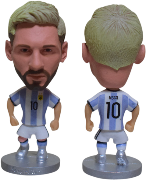 Messi Figure Frontand Back View PNG image