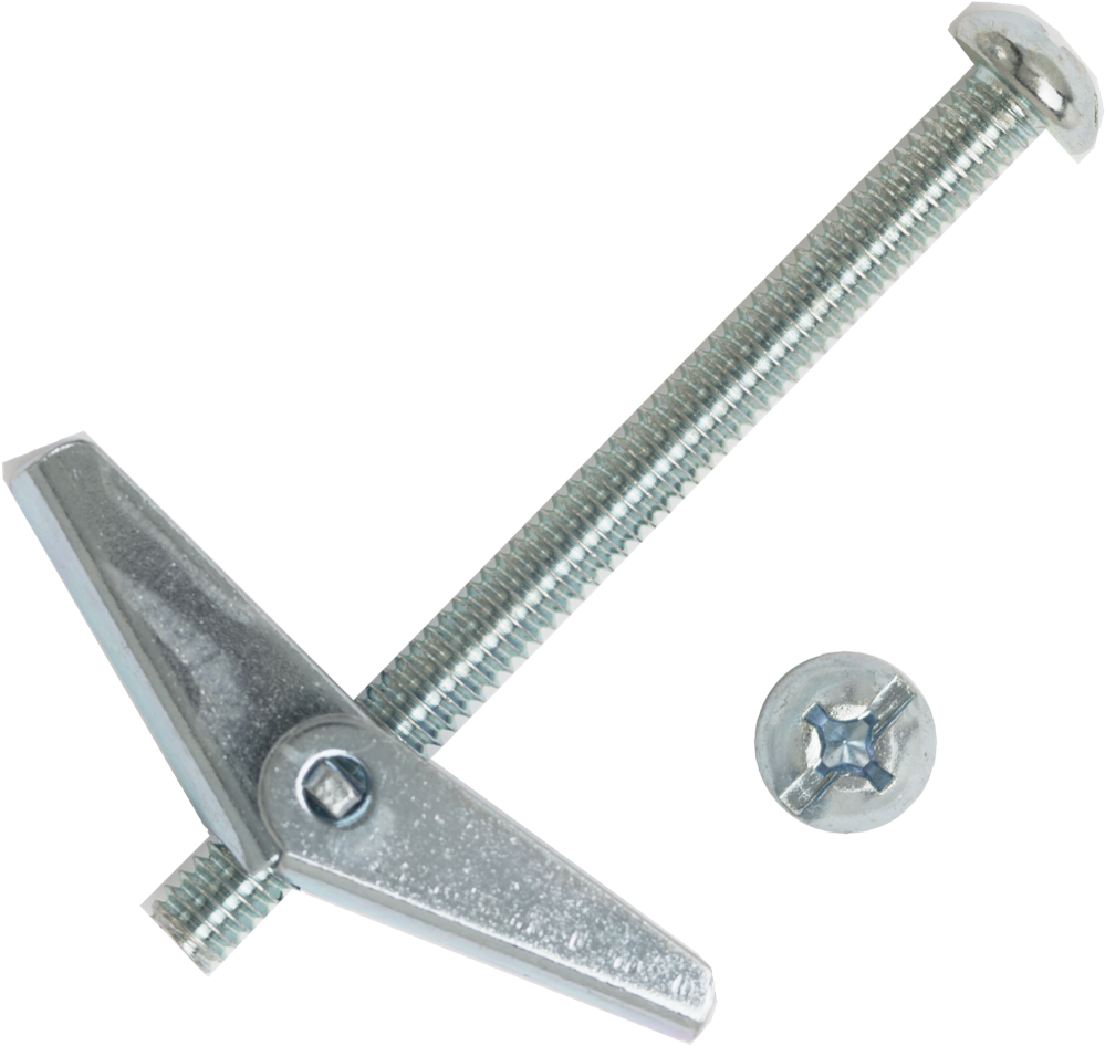 Metal Boltand Wing Nut PNG image