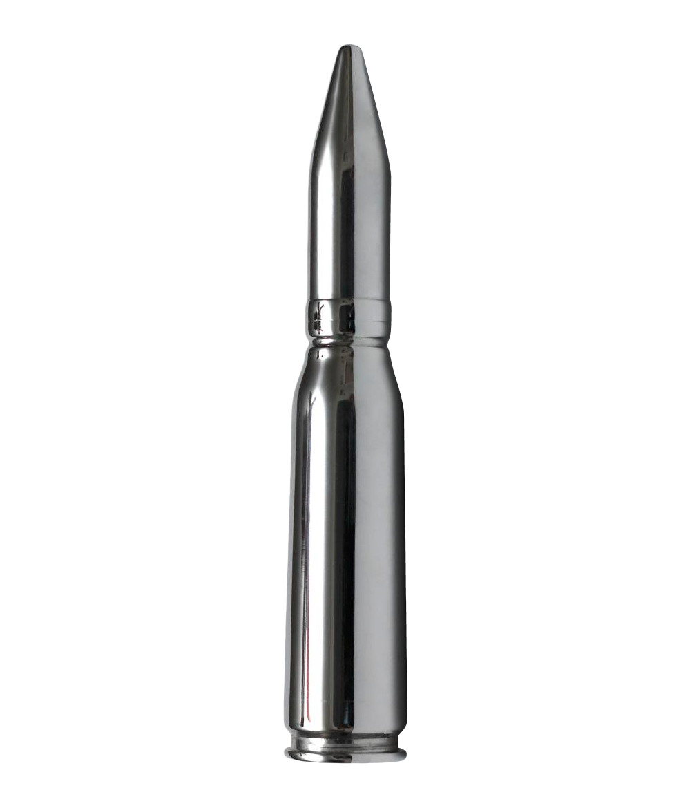 Metal Bullet Against Gray Background PNG image