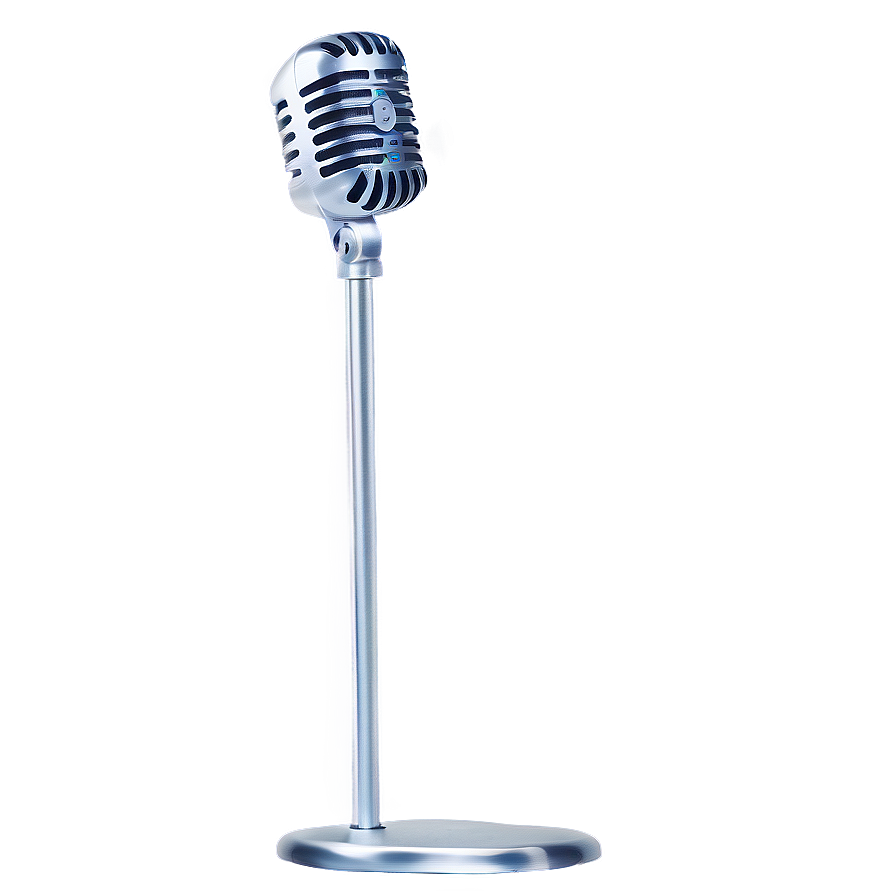 Metal Microphone On Stand Png 06282024 PNG image