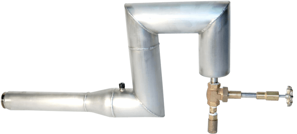 Metal Pipe Assemblywith Valve PNG image