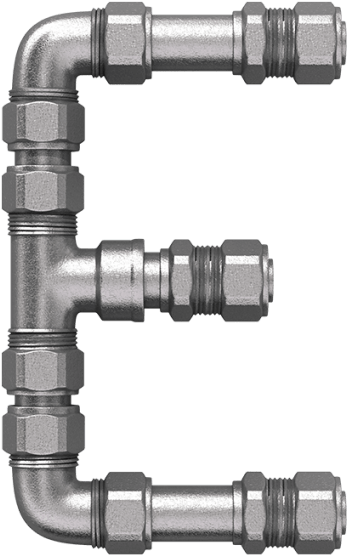Metal Pipe Connections Plumbing Fittings PNG image