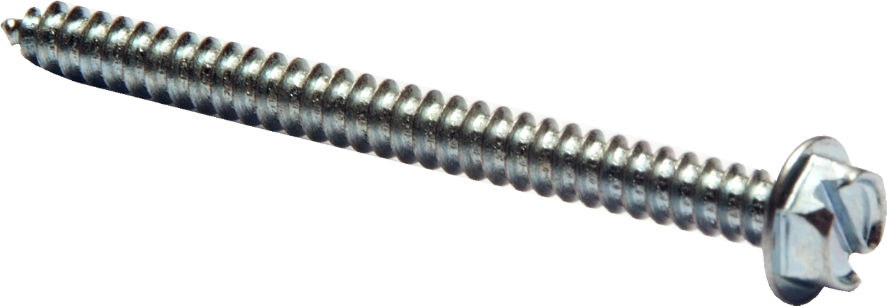 Metal Screw Isolatedon White PNG image