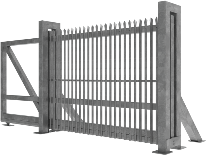 Metal Sliding Gate Design PNG image