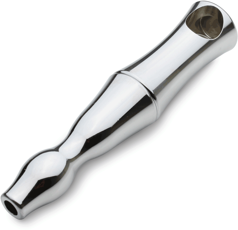 Metal Whistle Against Gray Background PNG image