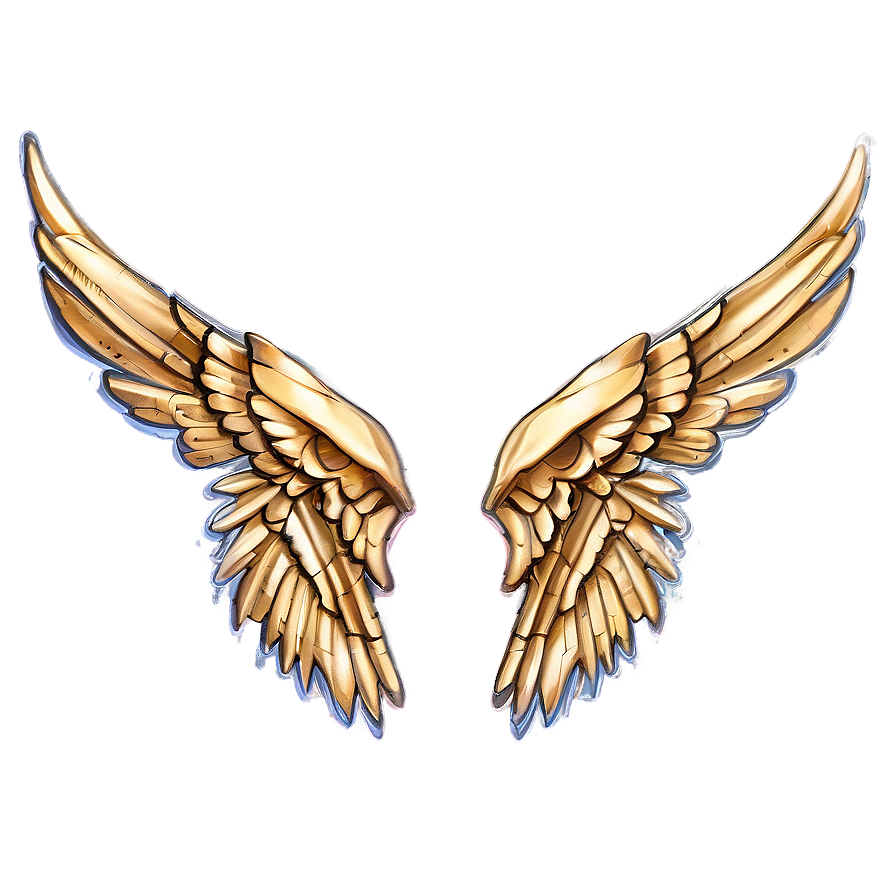 Metallic Angel Wings Sketch Png 21 PNG image