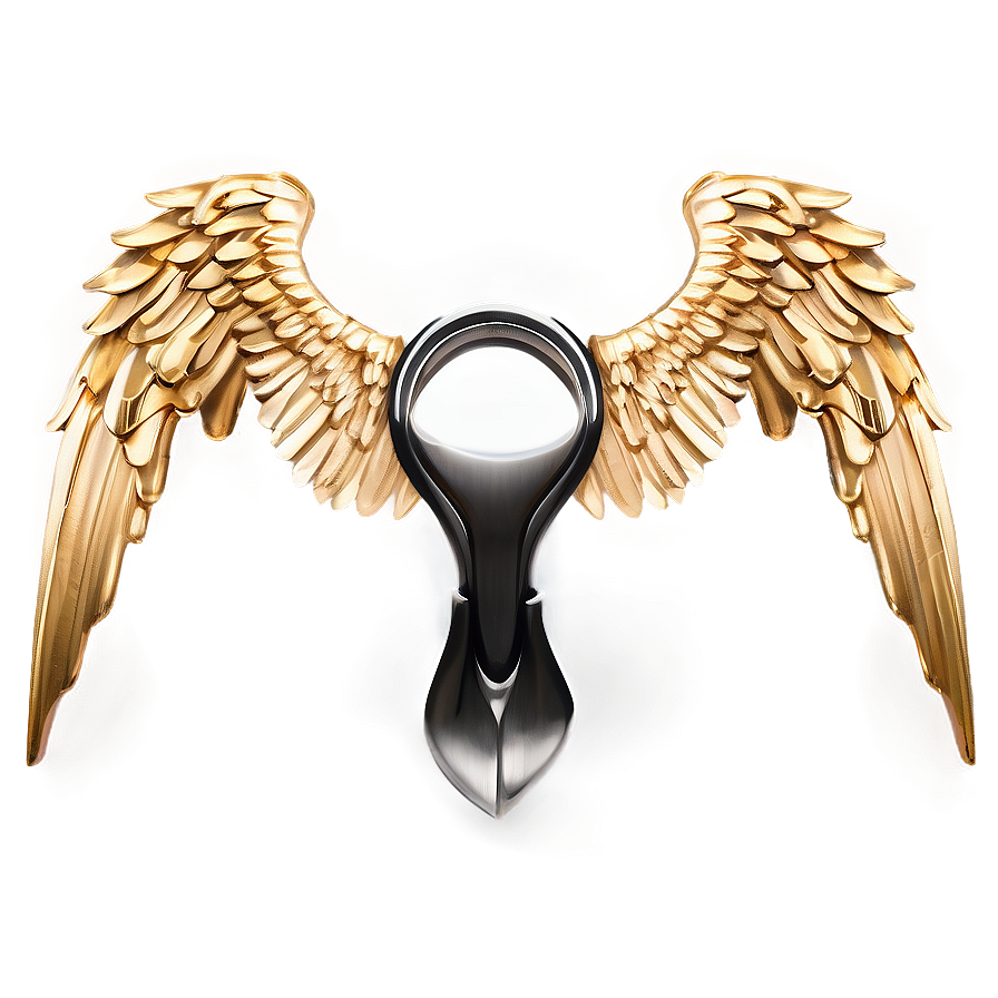 Metallic Angel Wings Sketch Png 4 PNG image