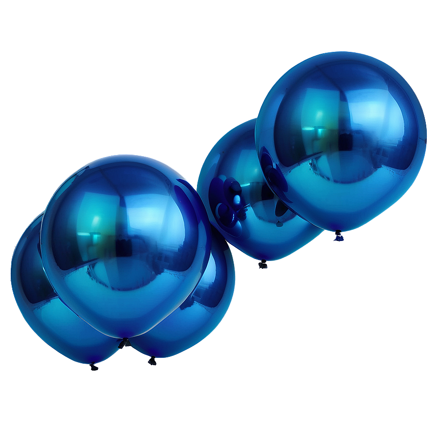 Metallic Blue Balloons Png 06122024 PNG image