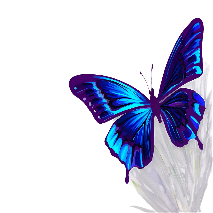 Metallic Blue Butterfly Png 05212024 PNG image