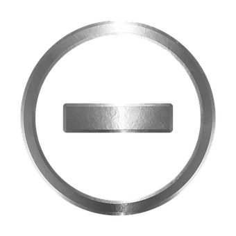 Metallic Circle Dash Icon PNG image