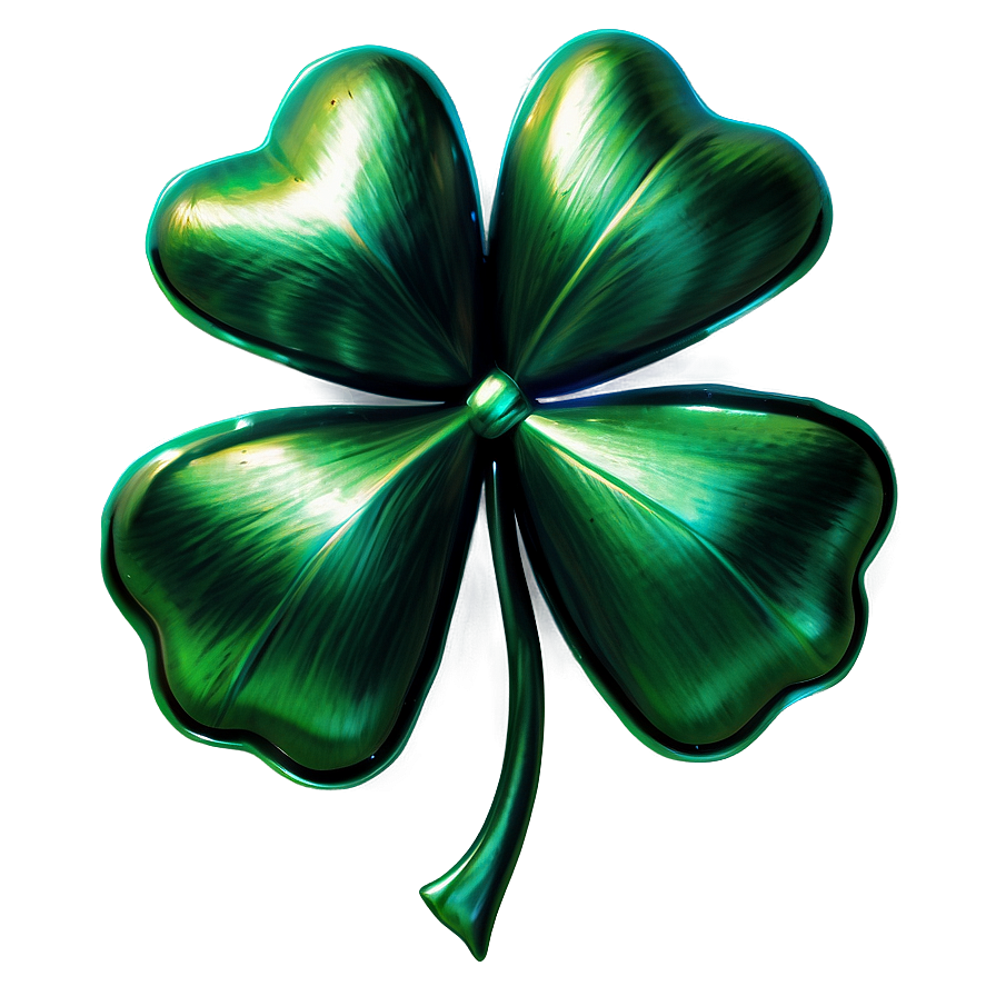 Metallic Four Leaf Clover Png 05252024 PNG image