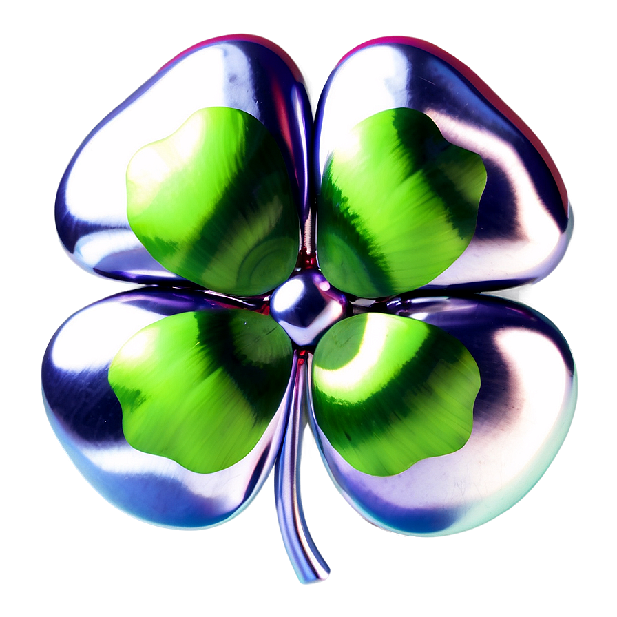 Metallic Four Leaf Clover Png 24 PNG image