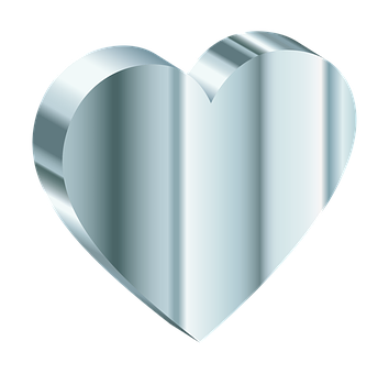 Metallic Heart Graphic PNG image