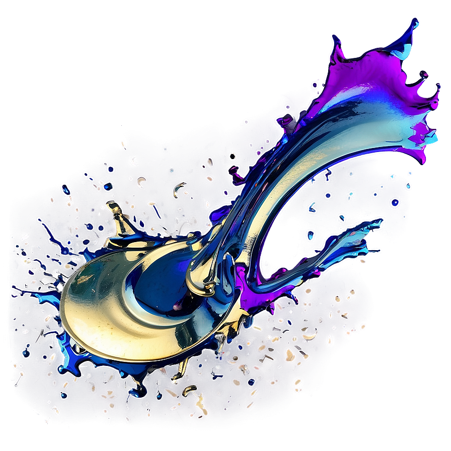 Metallic Paint Splash Png Hcx89 PNG image