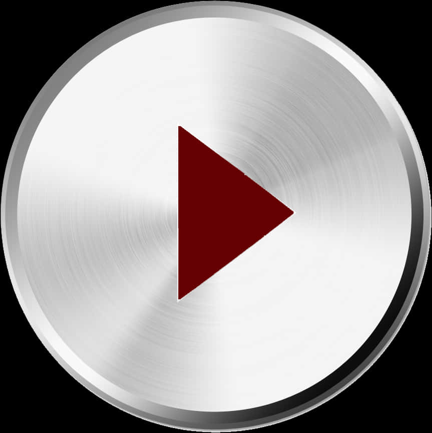 Metallic Play Button Icon PNG image