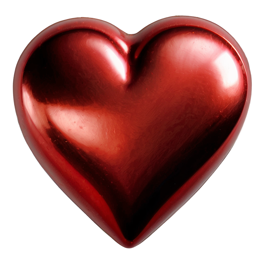 Metallic Red Heart Emoji Png 06262024 PNG image