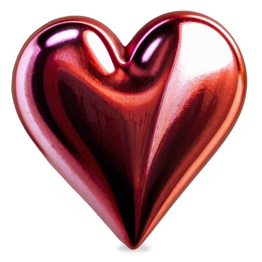 Metallic Red Heart Emoji Png 95 PNG image