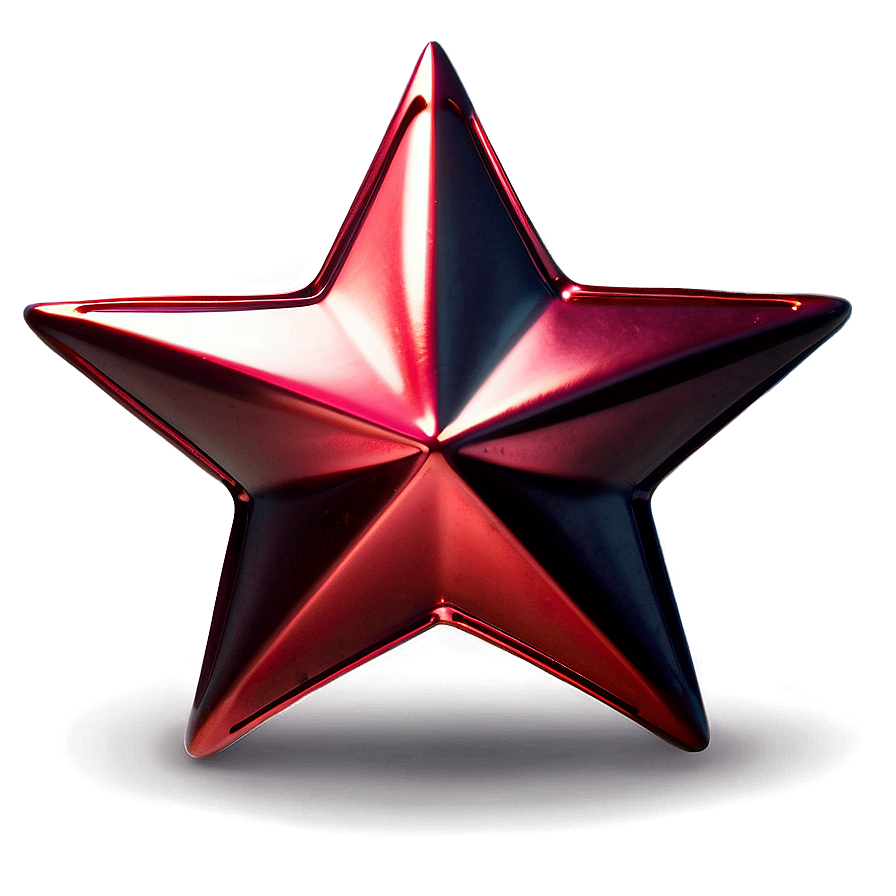 Metallic Red Star Png Piq PNG image