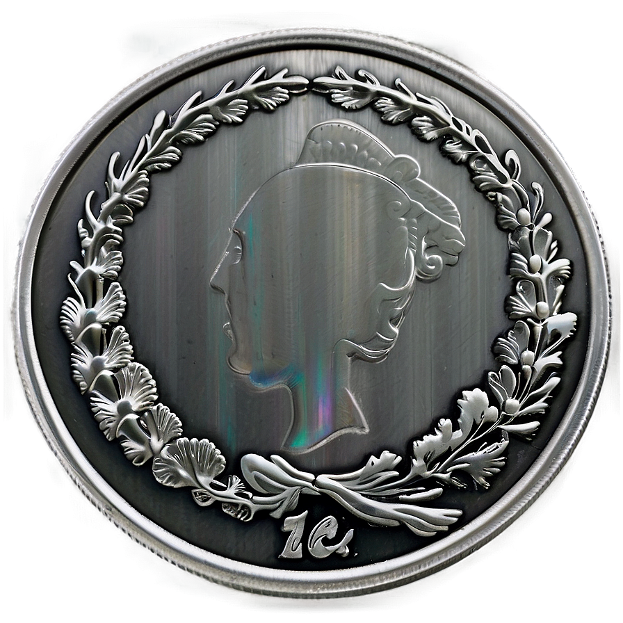 Metallic Silver Coin Texture Png 22 PNG image