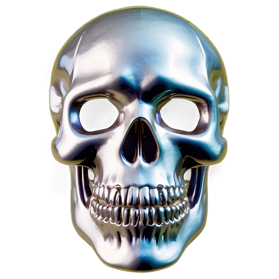 Metallic Skull Face Icon Png Qgh PNG image