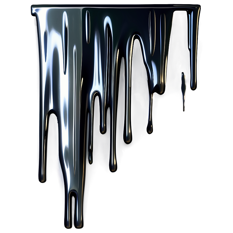 Metallic Spray Paint Drip Png 06282024 PNG image