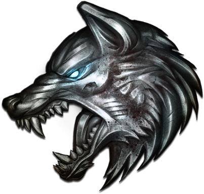 Metallic Wolf Logo Design PNG image