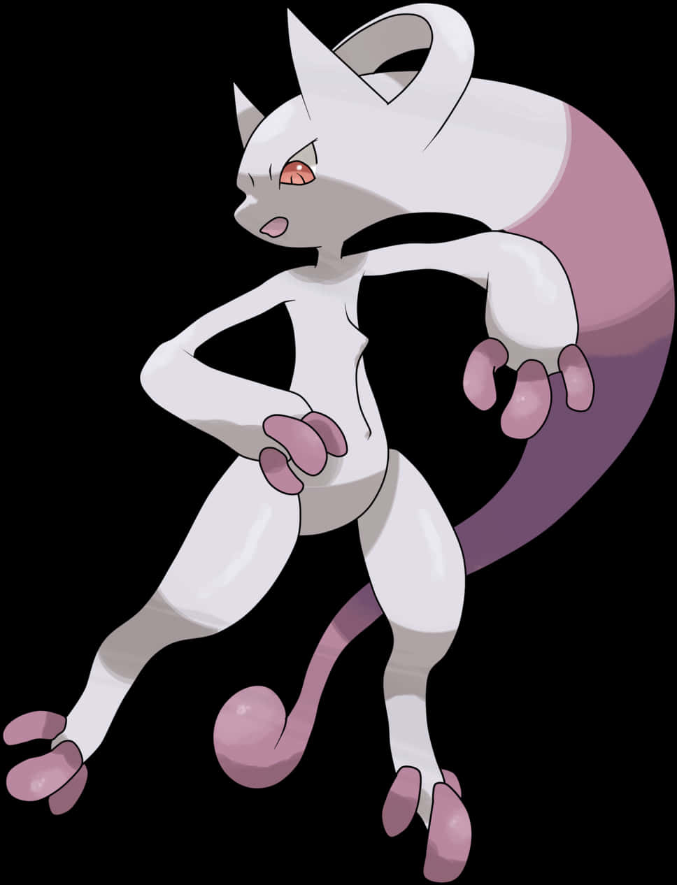 Mewtwo Pokemon Character Illustration PNG image