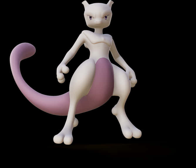 Mewtwo Pokemon3 D Model PNG image